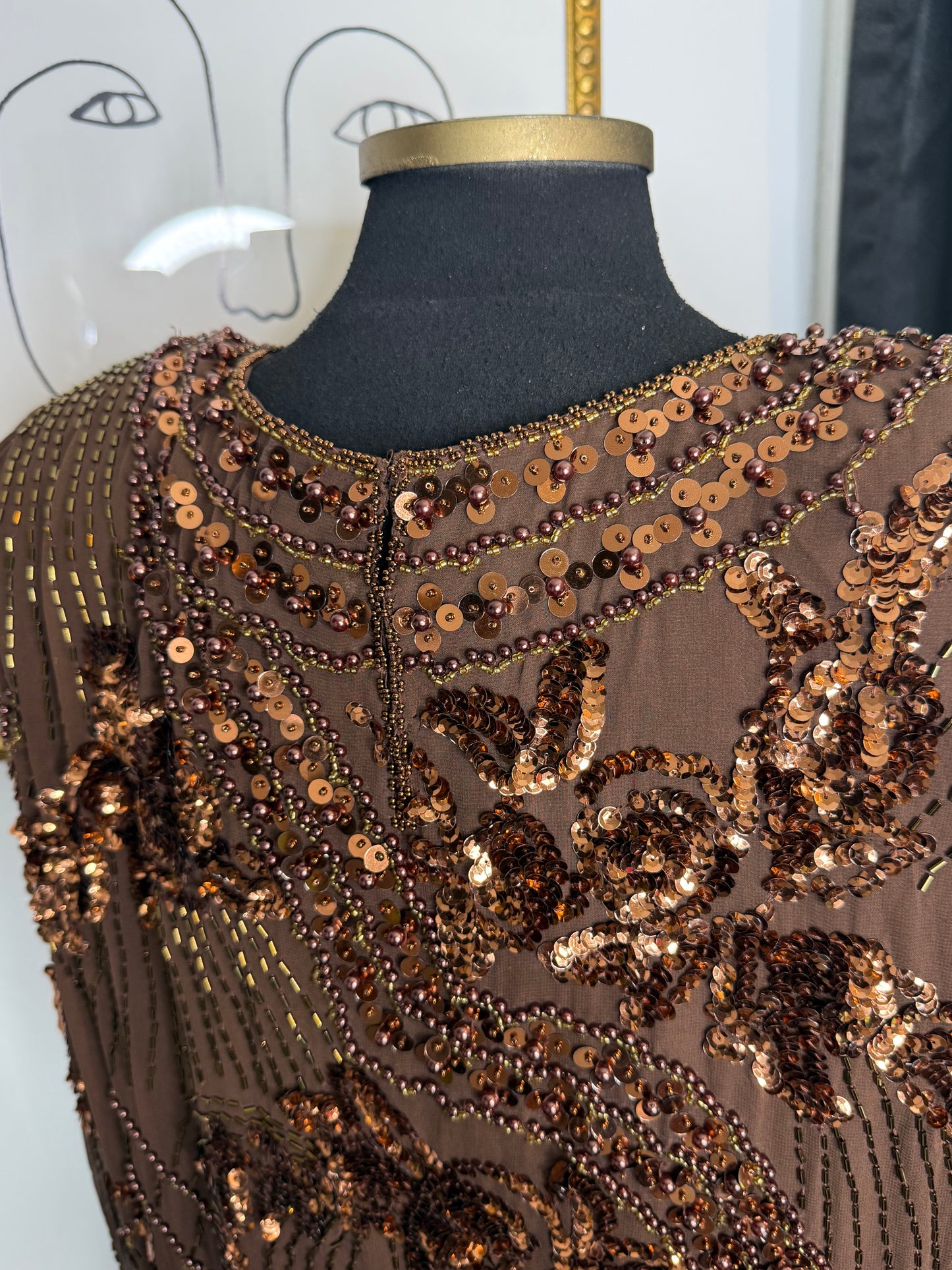 Mocha Me Sequin Top