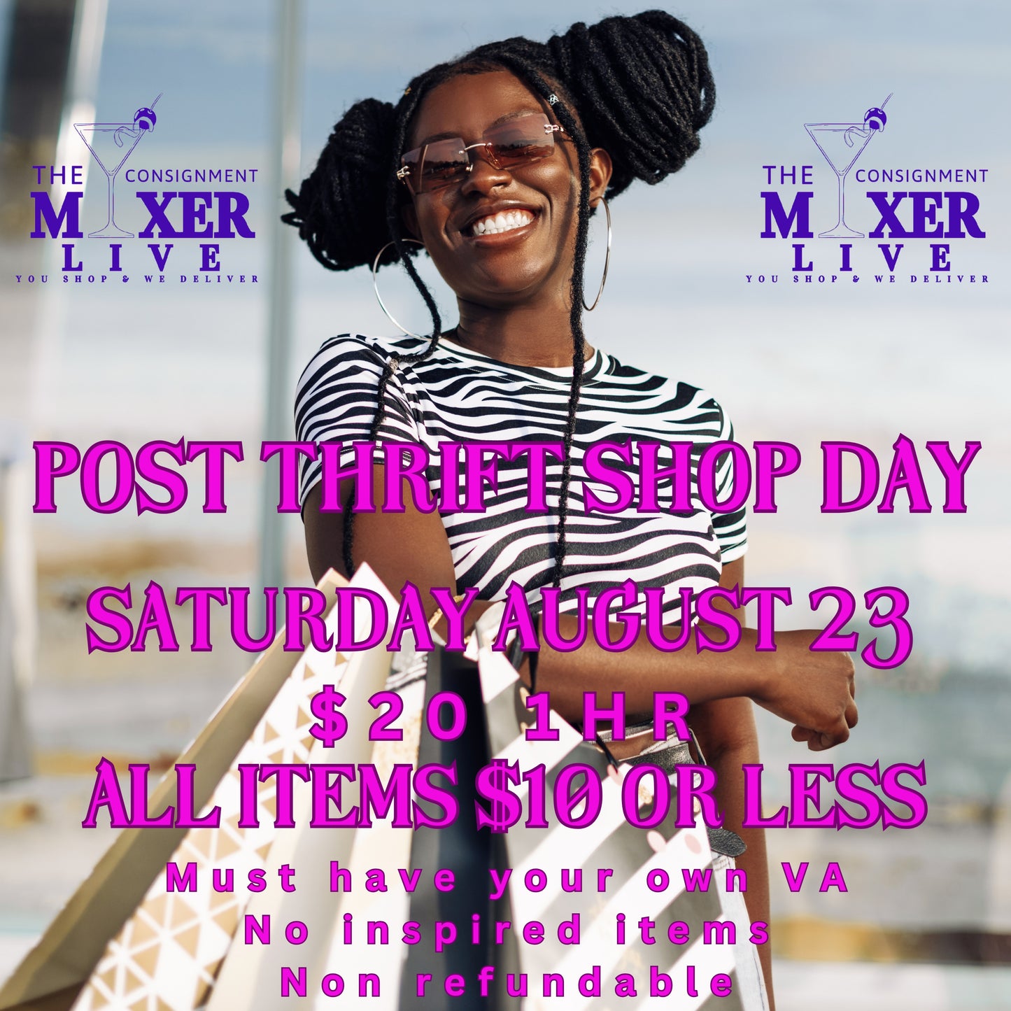 POST THRIFT SHOP DAY $10 OR LESS LIVE (Saturday August 23)