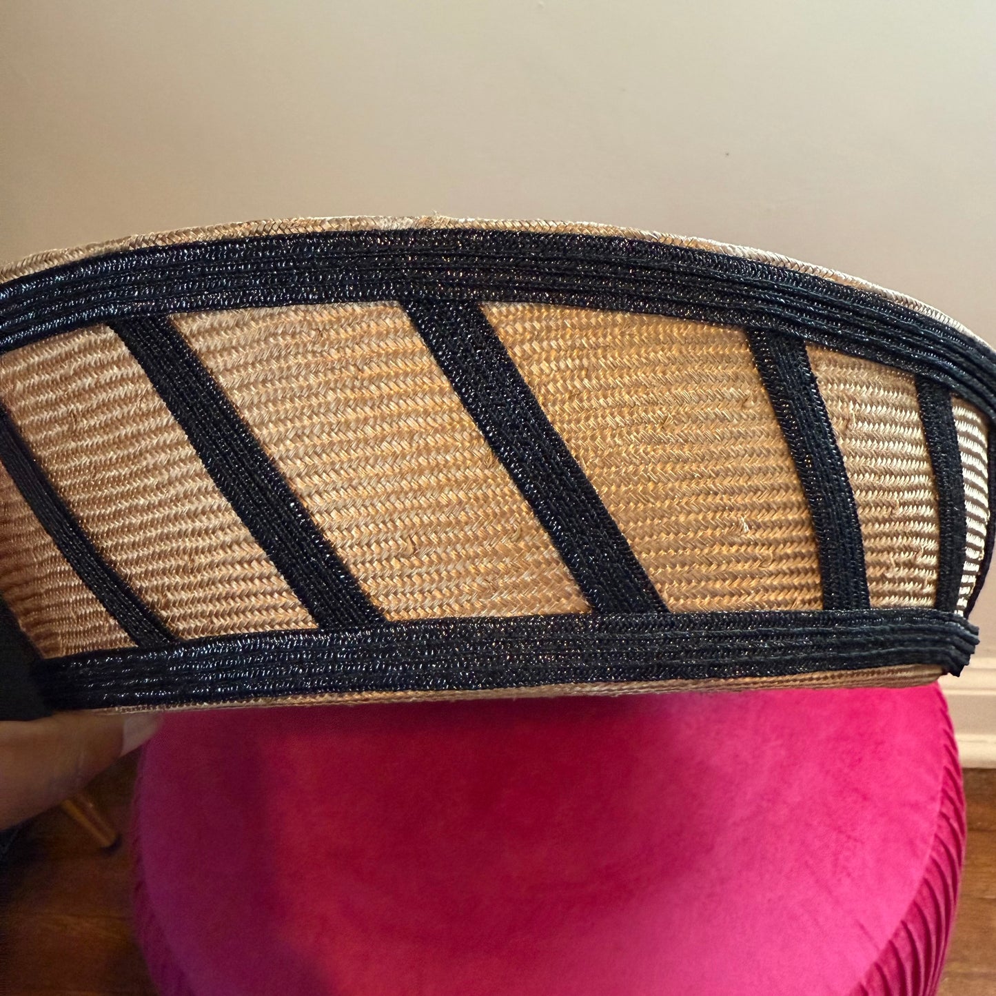 Lined In Straw Hat