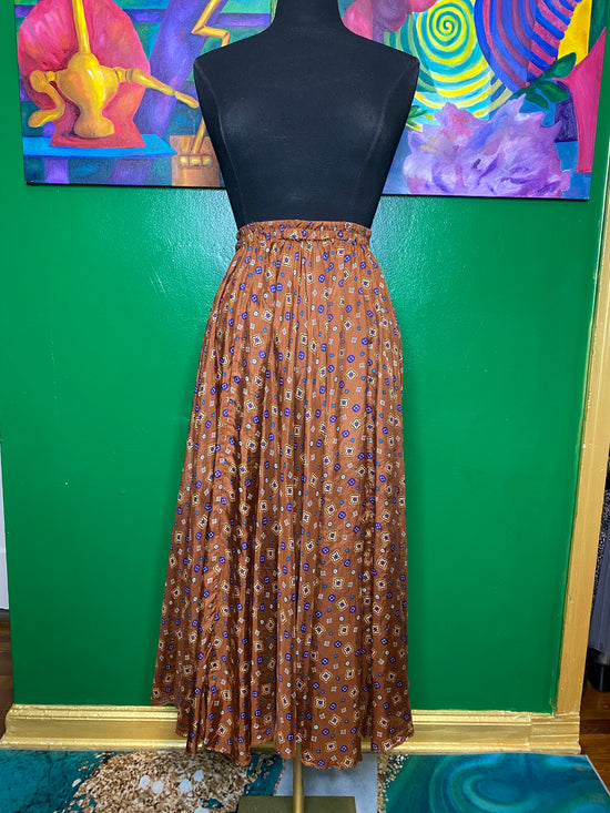 Brown Orange Skirt