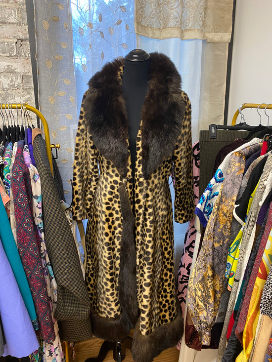 Animal Fever Faux Fur Trench