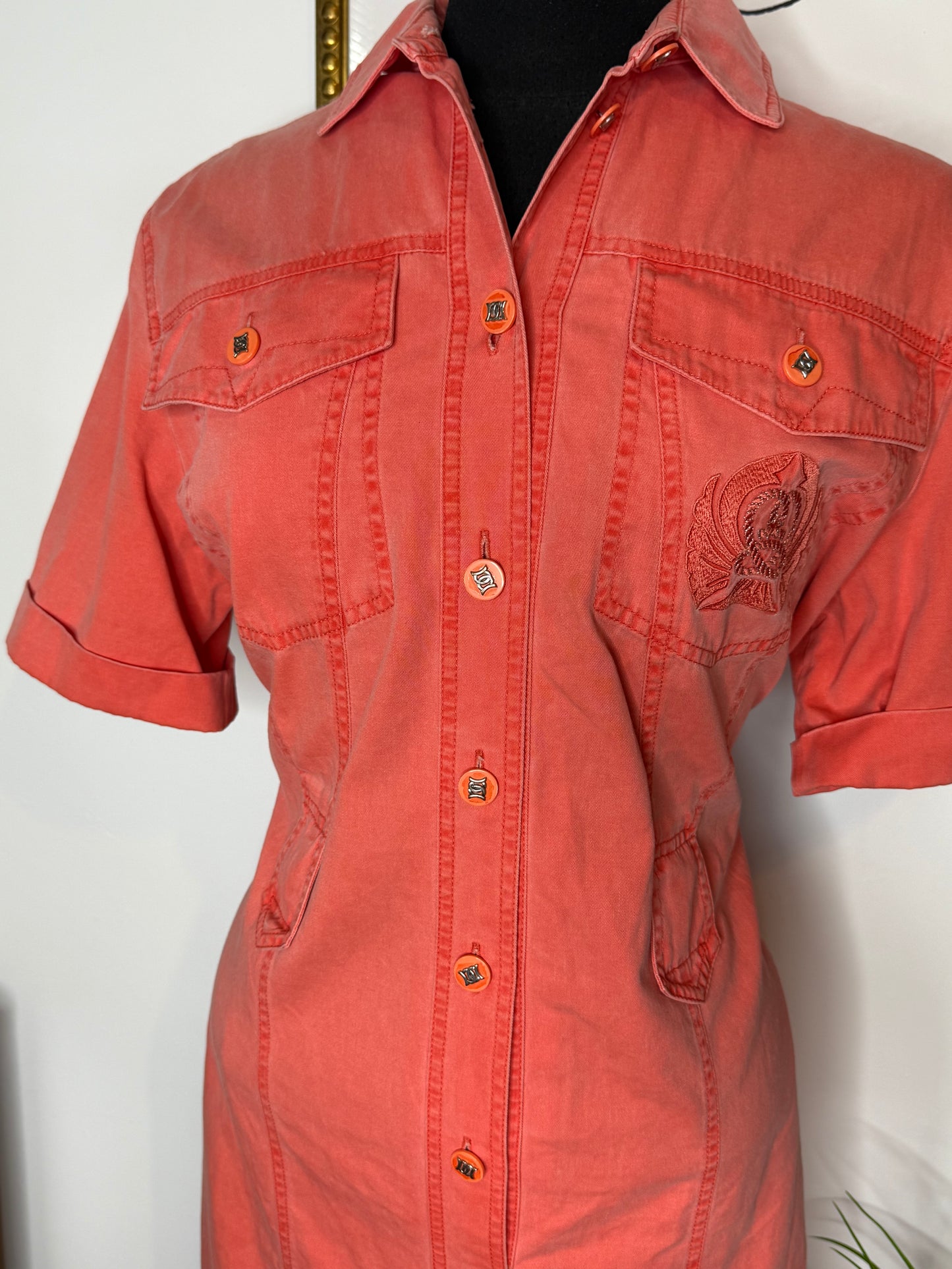 Tangerine Denim Dress