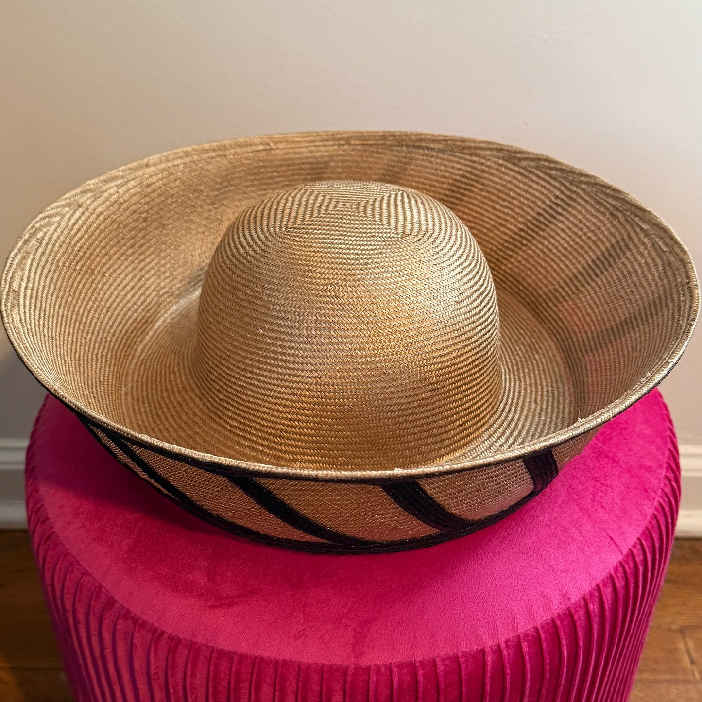 Lined In Straw Hat