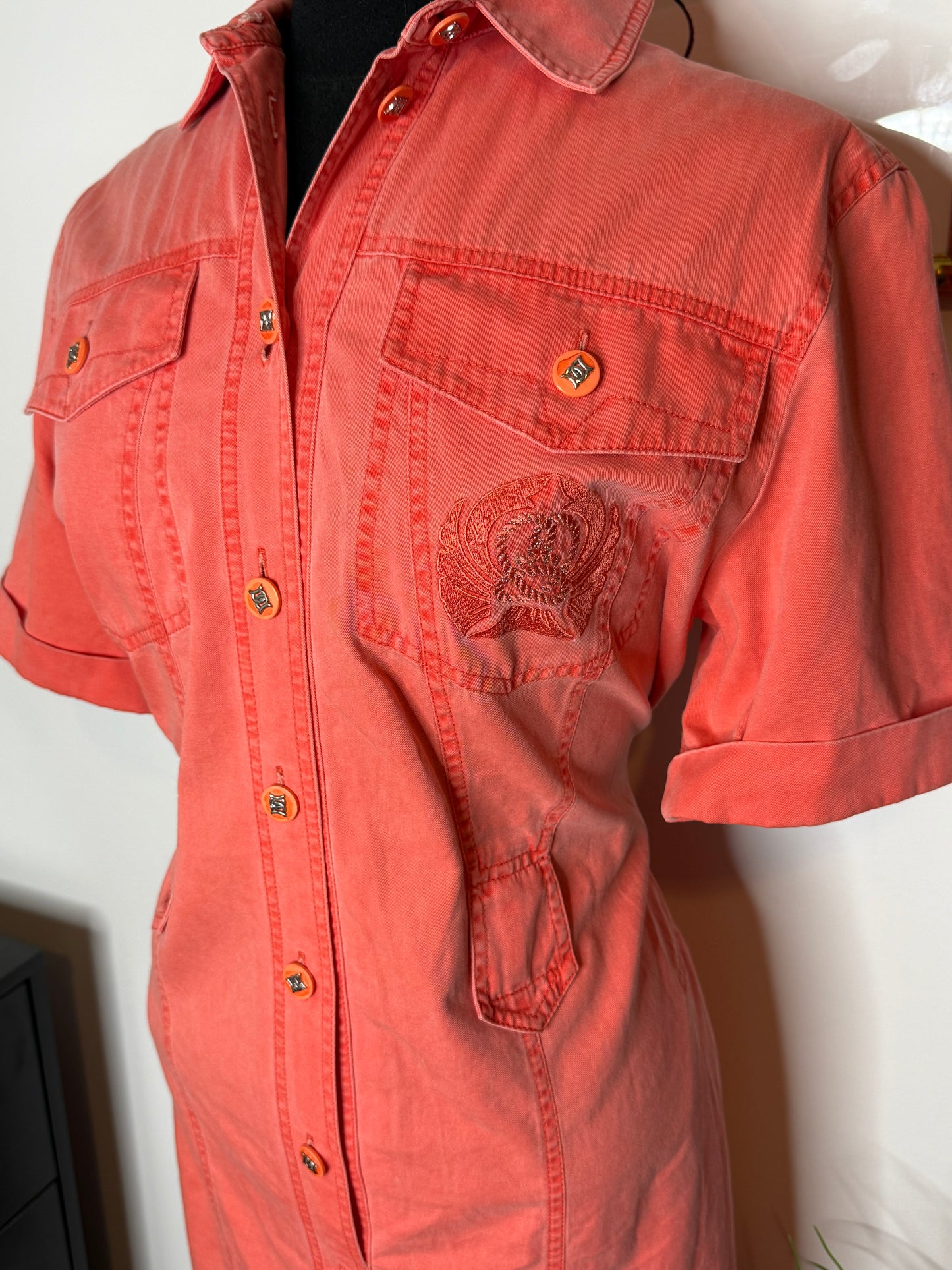 Tangerine Denim Dress