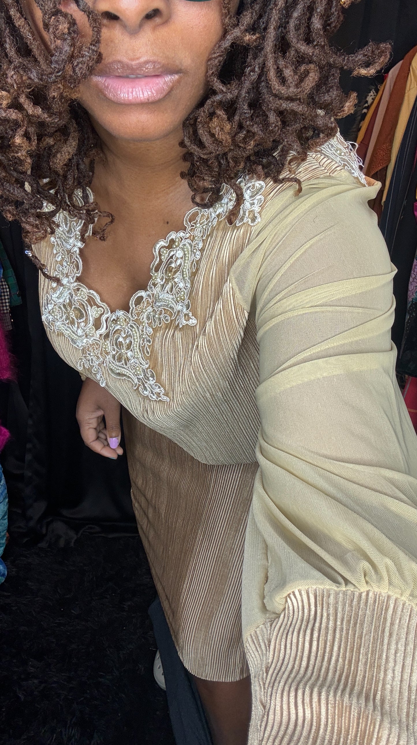 Old World Pleat Dress