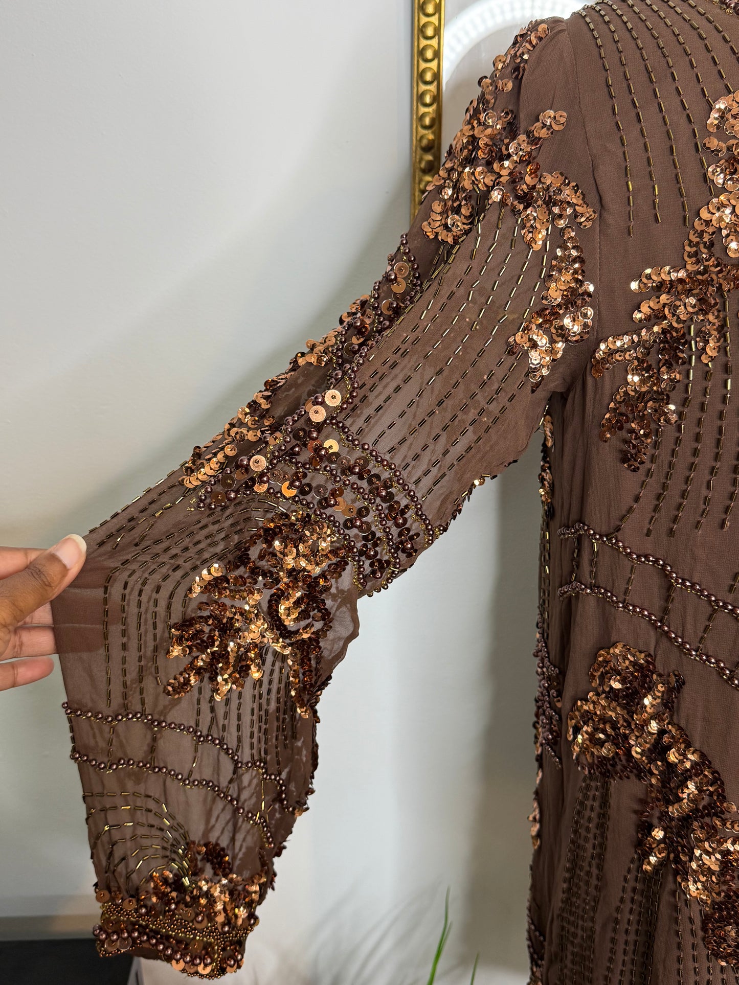 Mocha Me Sequin Top