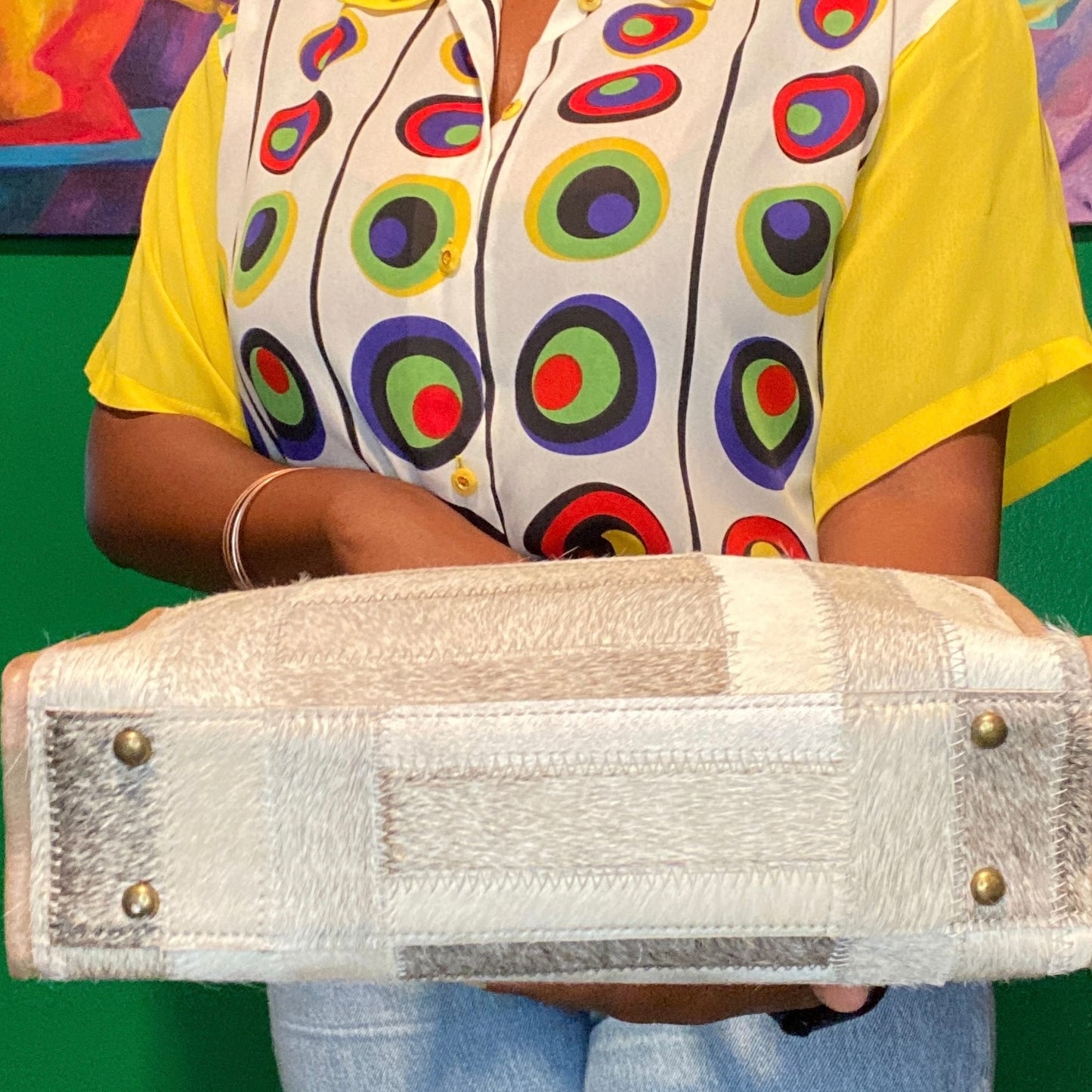 Patching Calf Hair Bag