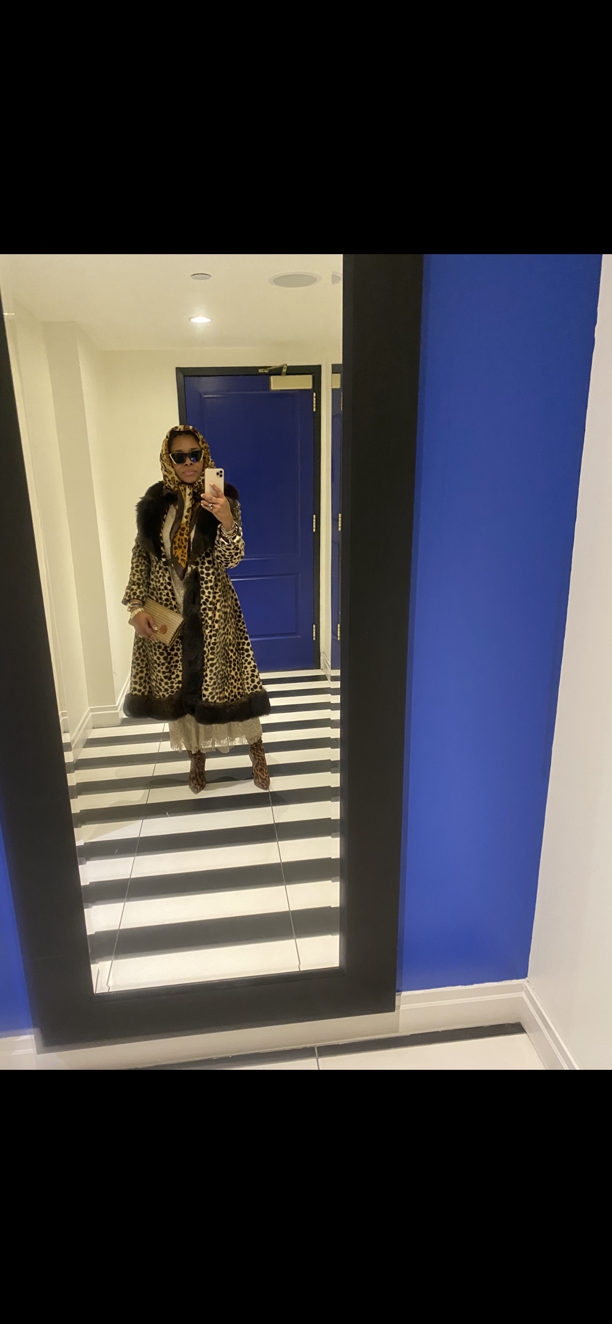 Animal Fever Faux Fur Trench