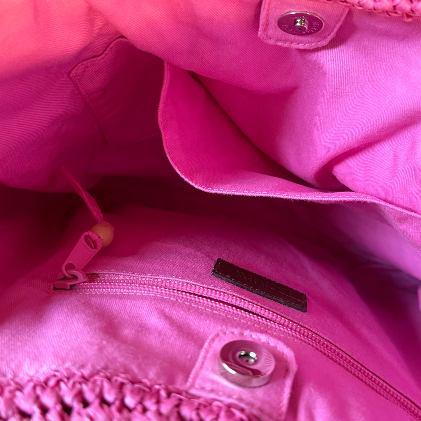 Pink Honeycomb Straw Bag