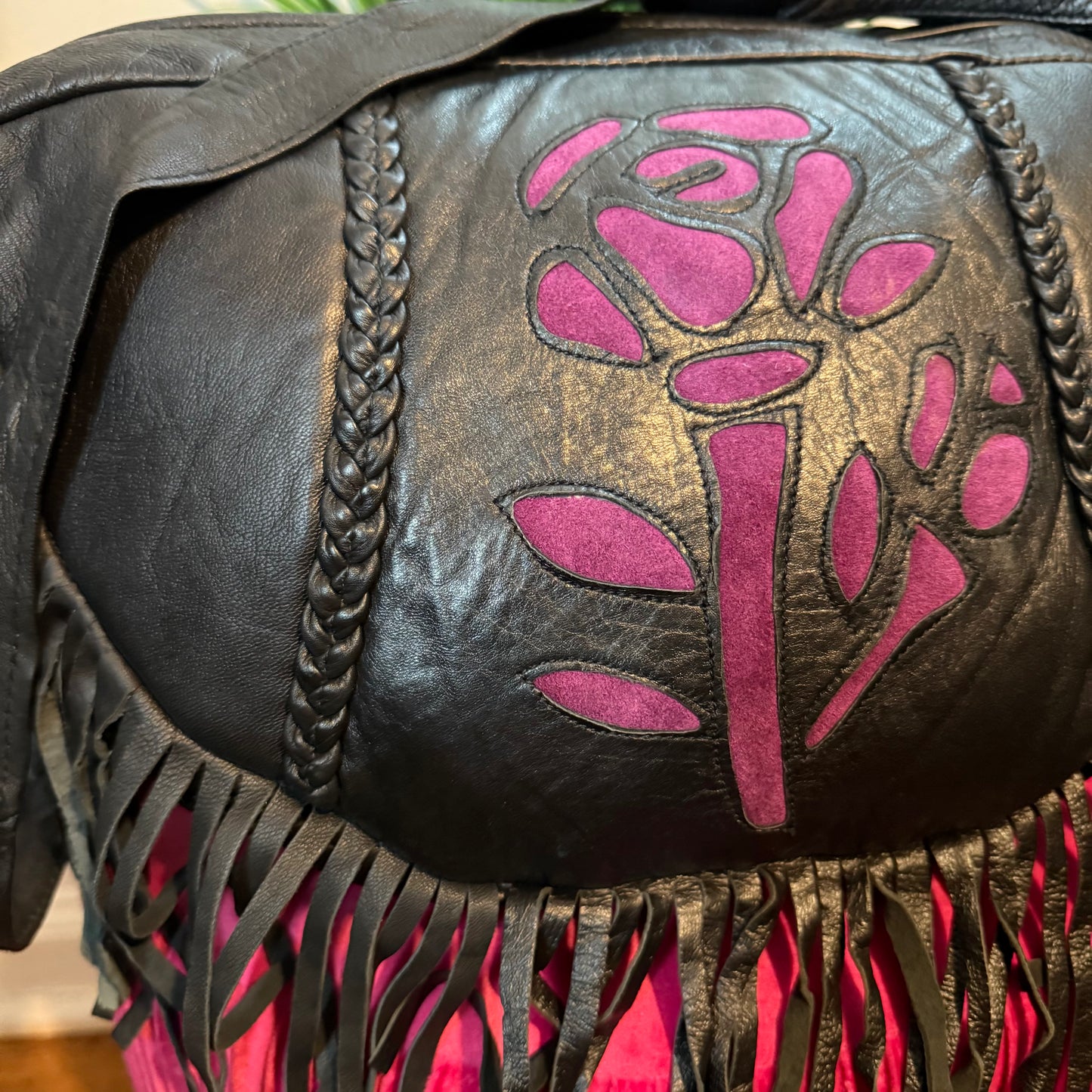 Violet Rose Biker Bag