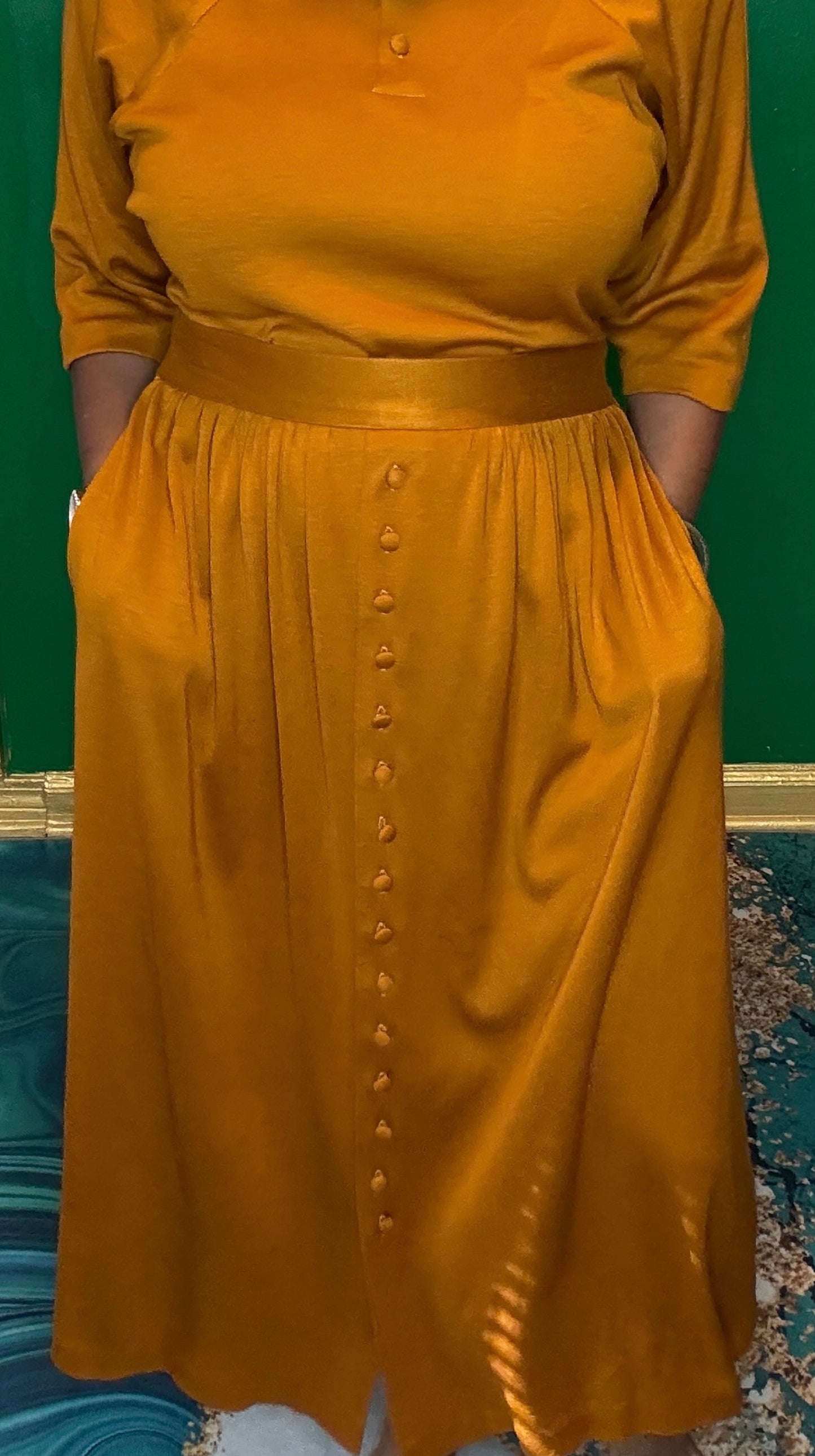 Buttoned Orange Set