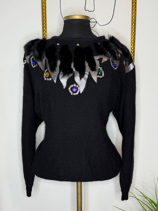 Colored Ice Drip Sweater