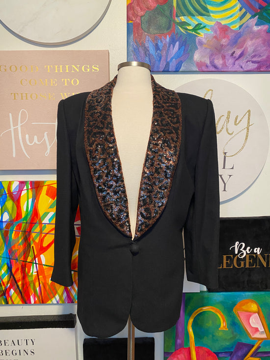 Detachable Sequin Blazer