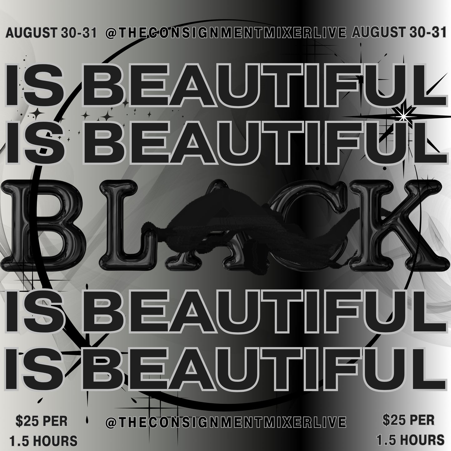 BLACK IS BEAUTIFUL LIVE SALE (All Black) Saturday/Sunday August 30-31