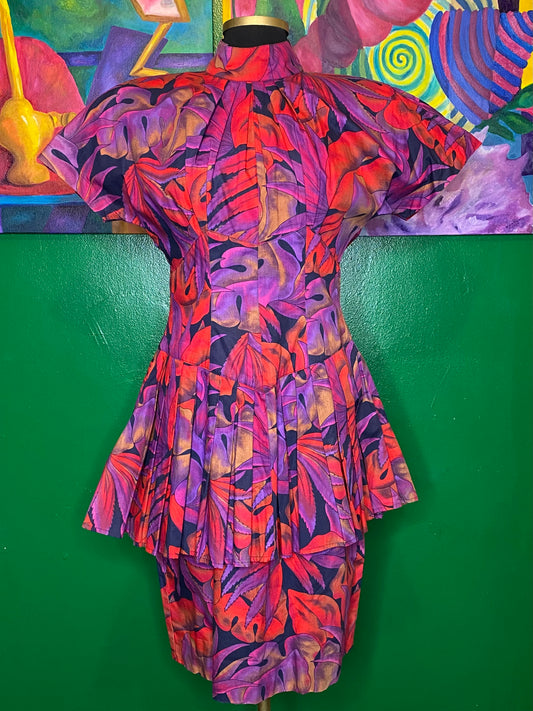 Peplum Ruffle Dress