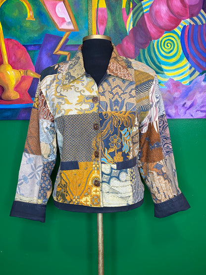 Neutral Floral Patchwork Jacket