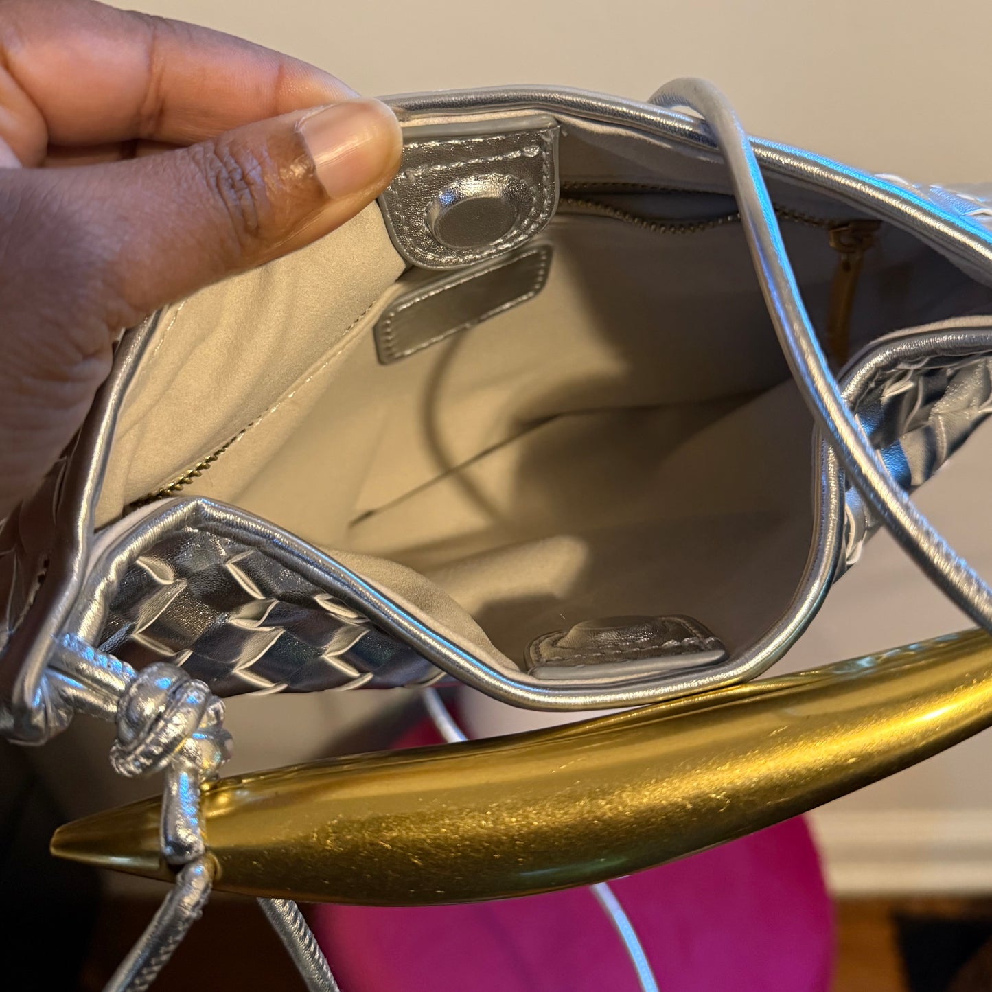 Silver Metal Bag