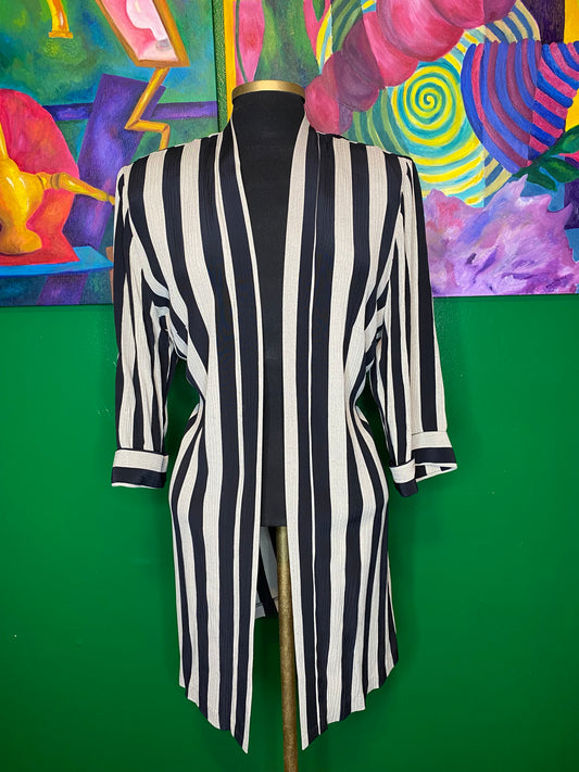 Navy Stripe Duster