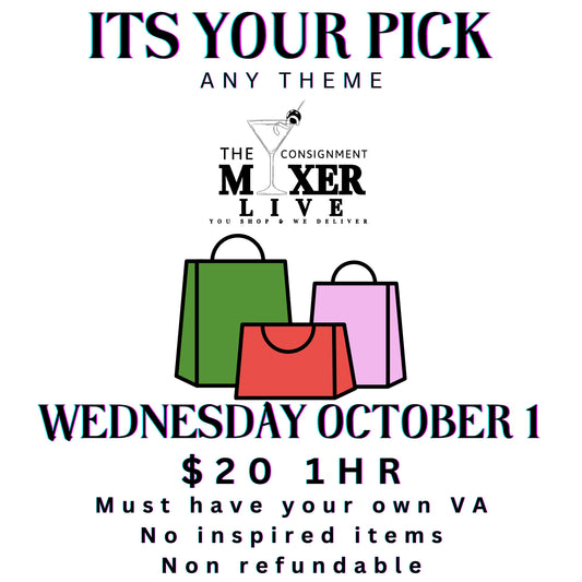 PICK YOUR OWN THEME LIVE (Wednesday October 1)