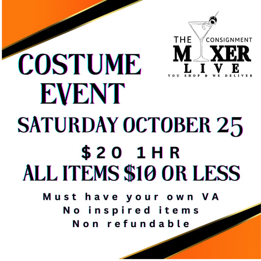 COSTUME EVENT $10 OR LESS LIVE (Saturday October 25)
