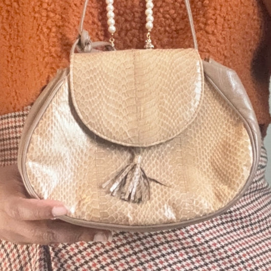 Beige SnakeN Bag