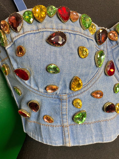 Gemmed Bustier Top