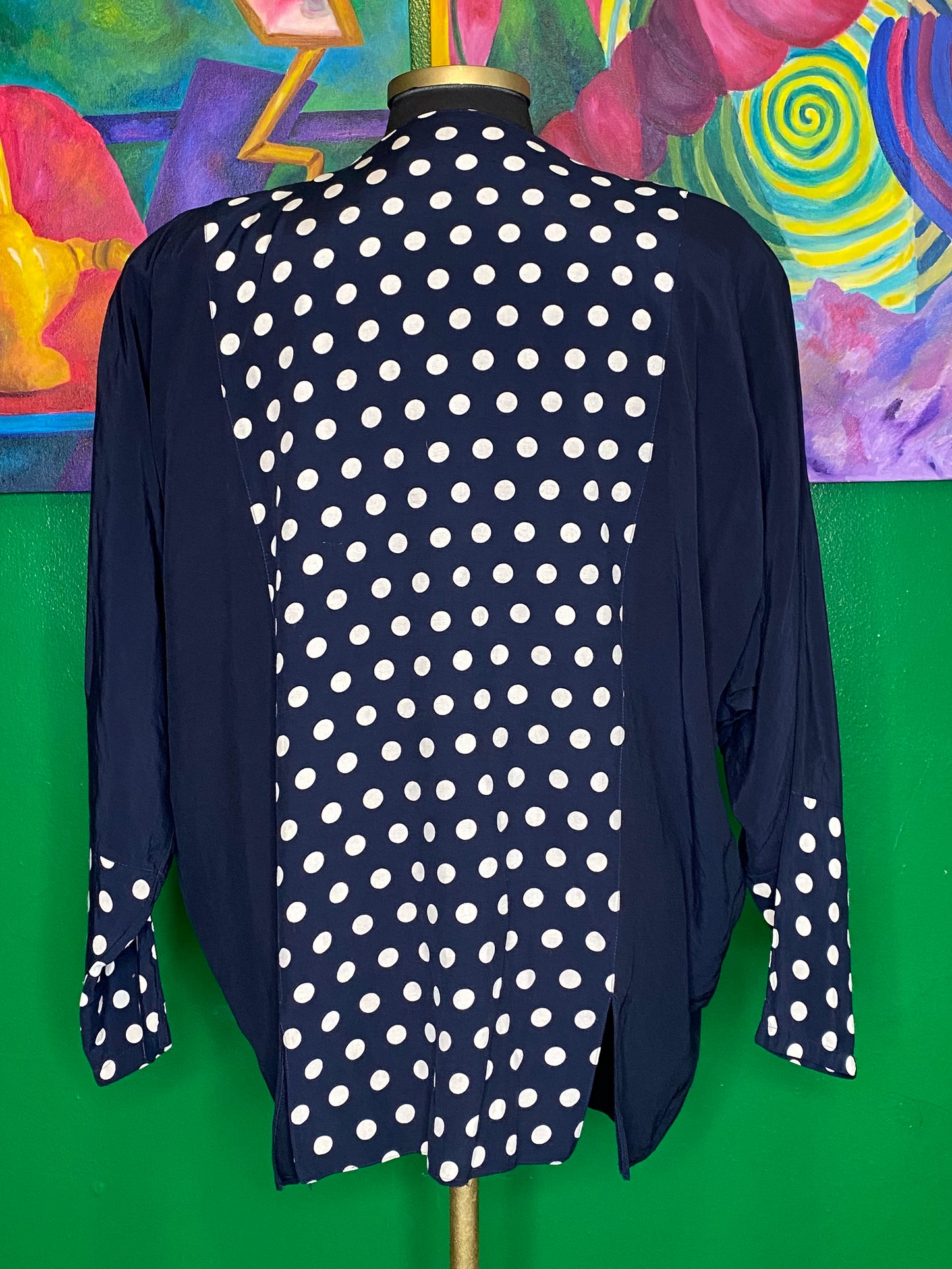 Blue Polka Top