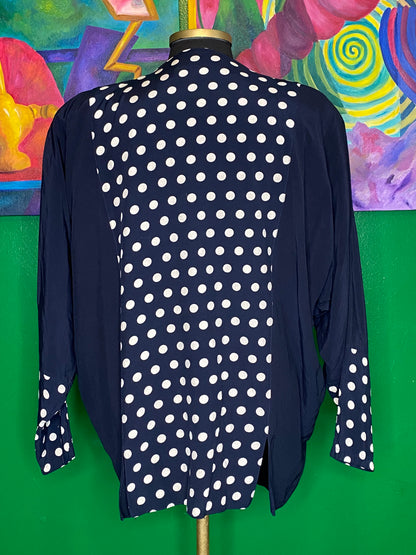 Blue Polka Top