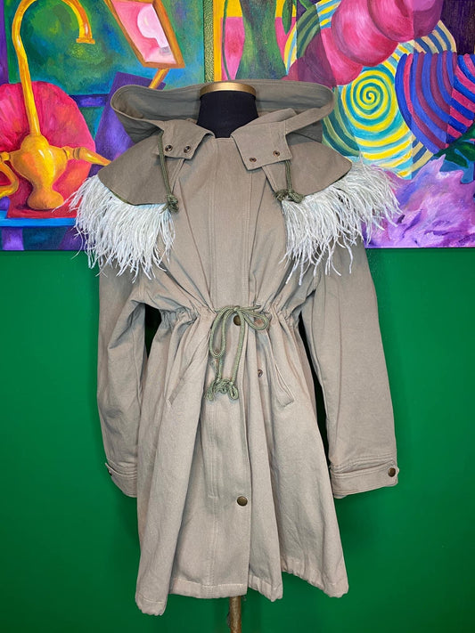 Feathered Collar Jacket