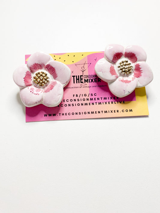 Painted Floral Earrings