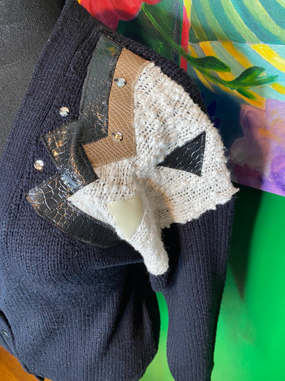 Patent Patchwork Sweater