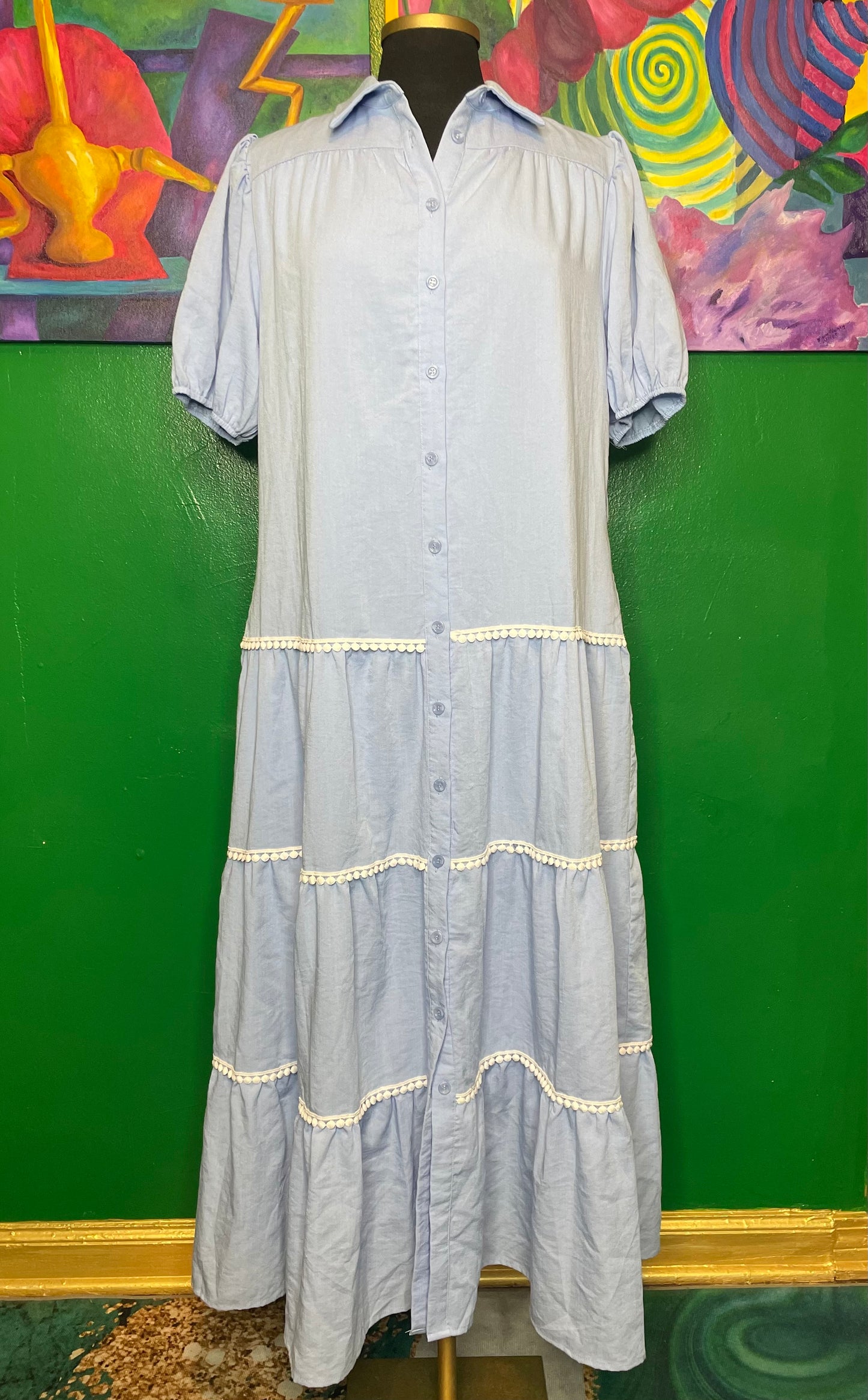 Tiered Ultra Blue Dress