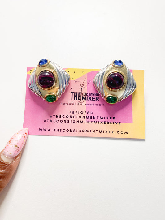 Boomerang Gem Earrings