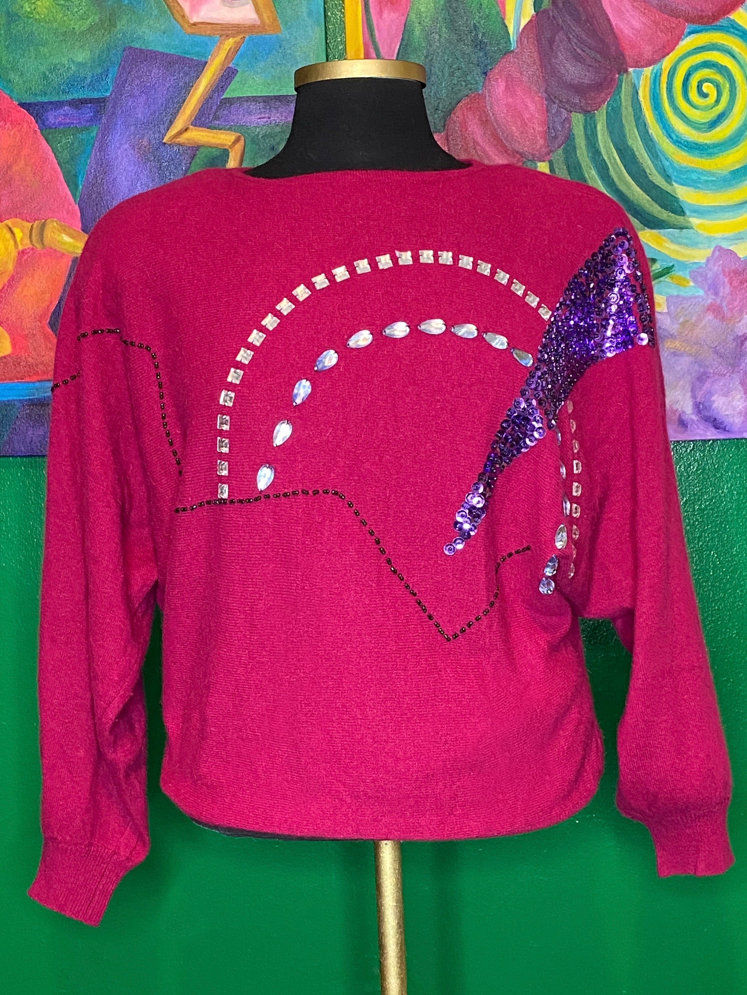 Magenta Sparkle Sweater