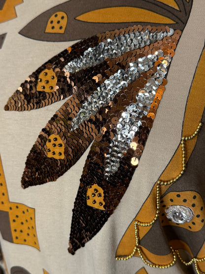 Neutral Powow Top