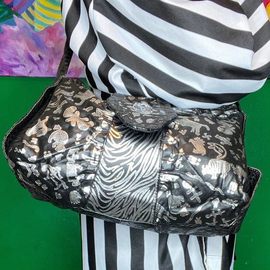 Hieroglyphic Metallic Bag