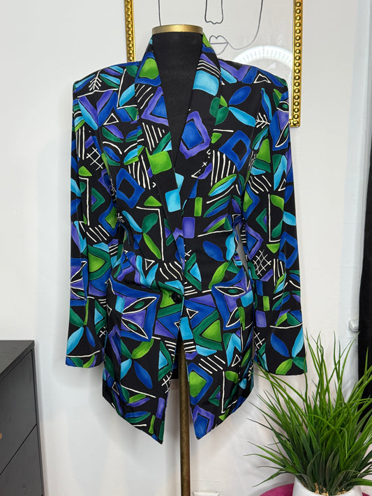 Purple Geo Blazer