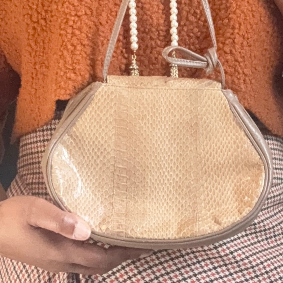 Beige SnakeN Bag