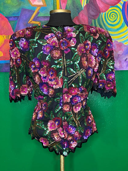 Le Flora Sequin Top