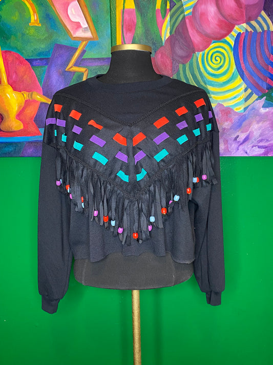 The Woven Crop Sweater