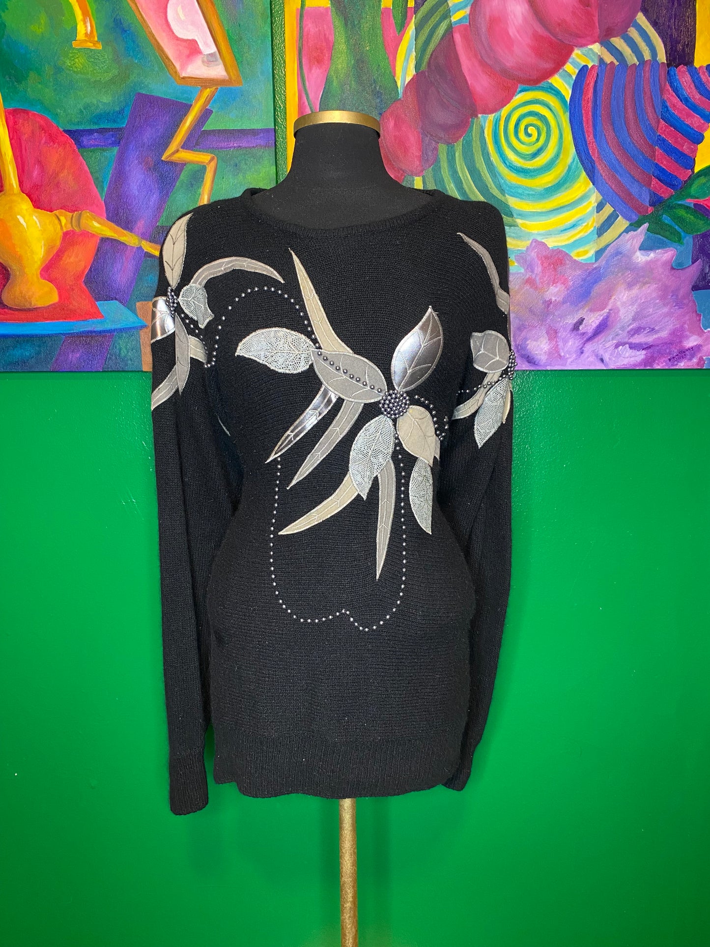 Midnight Beaded Sweater