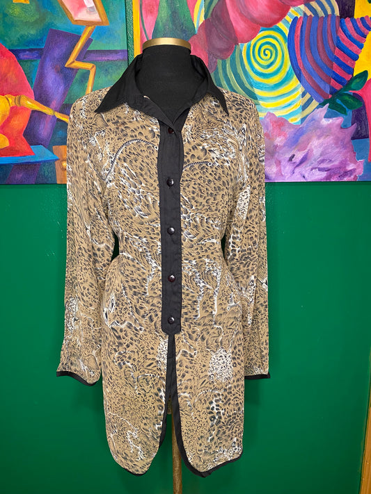 Hidden Feline Tunic Blouse