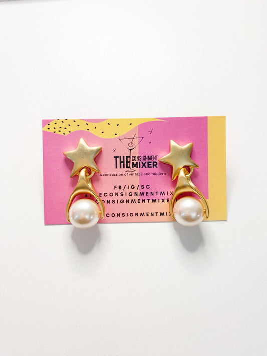 Star Pearl Earrings