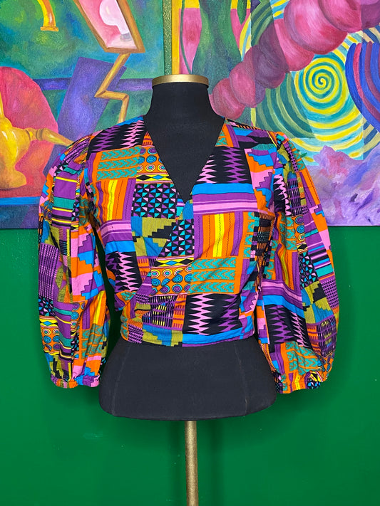 Aztec Wrap Top