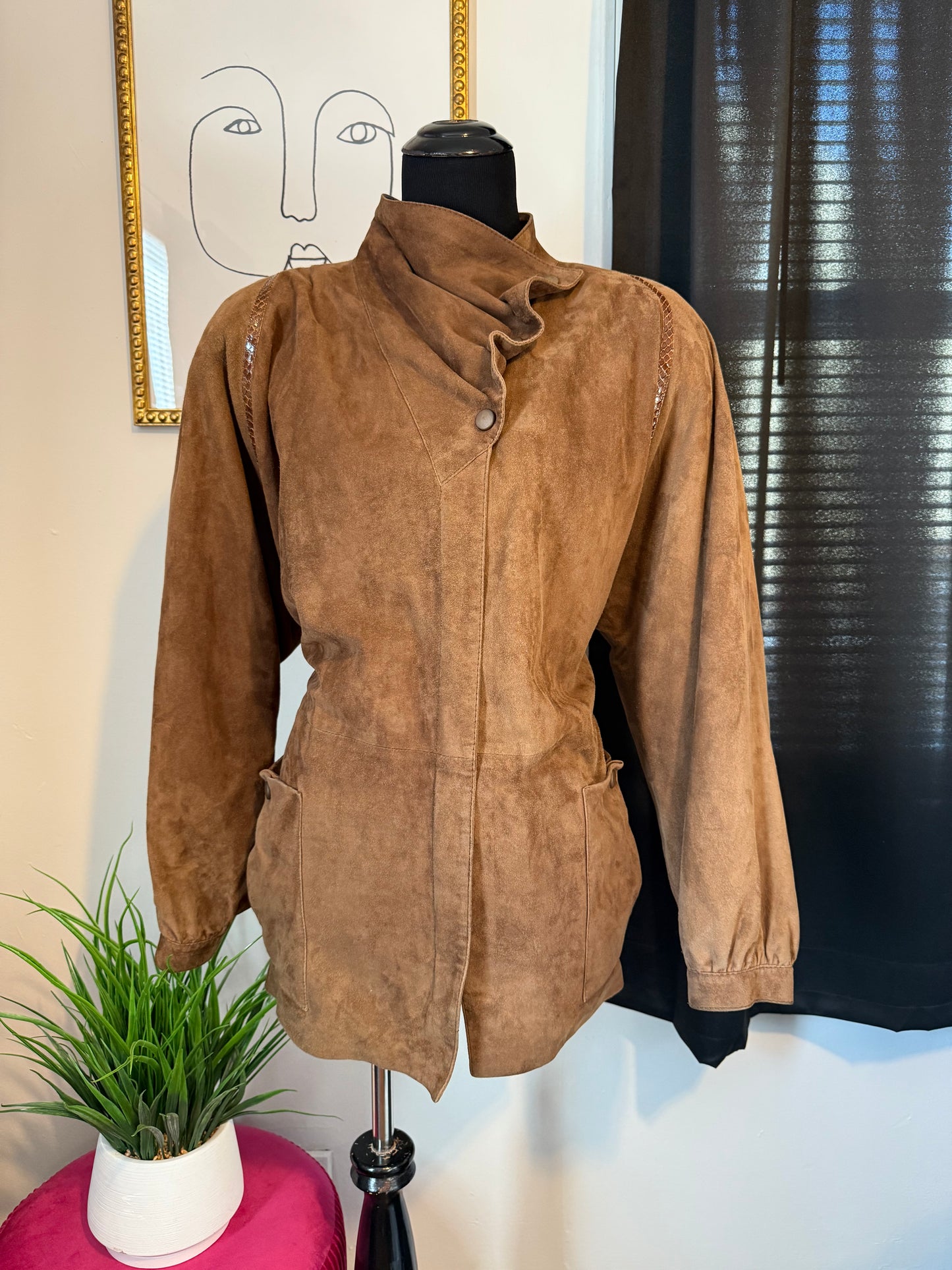 Croco Suede Jacket