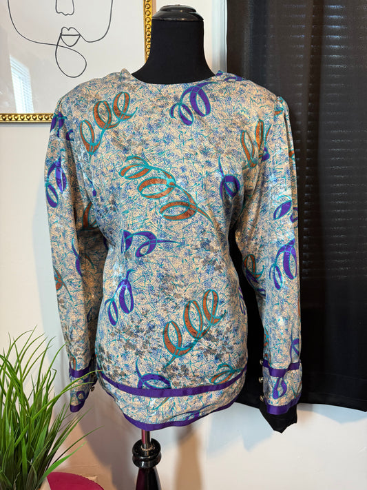 Grape Ribbon Blouse