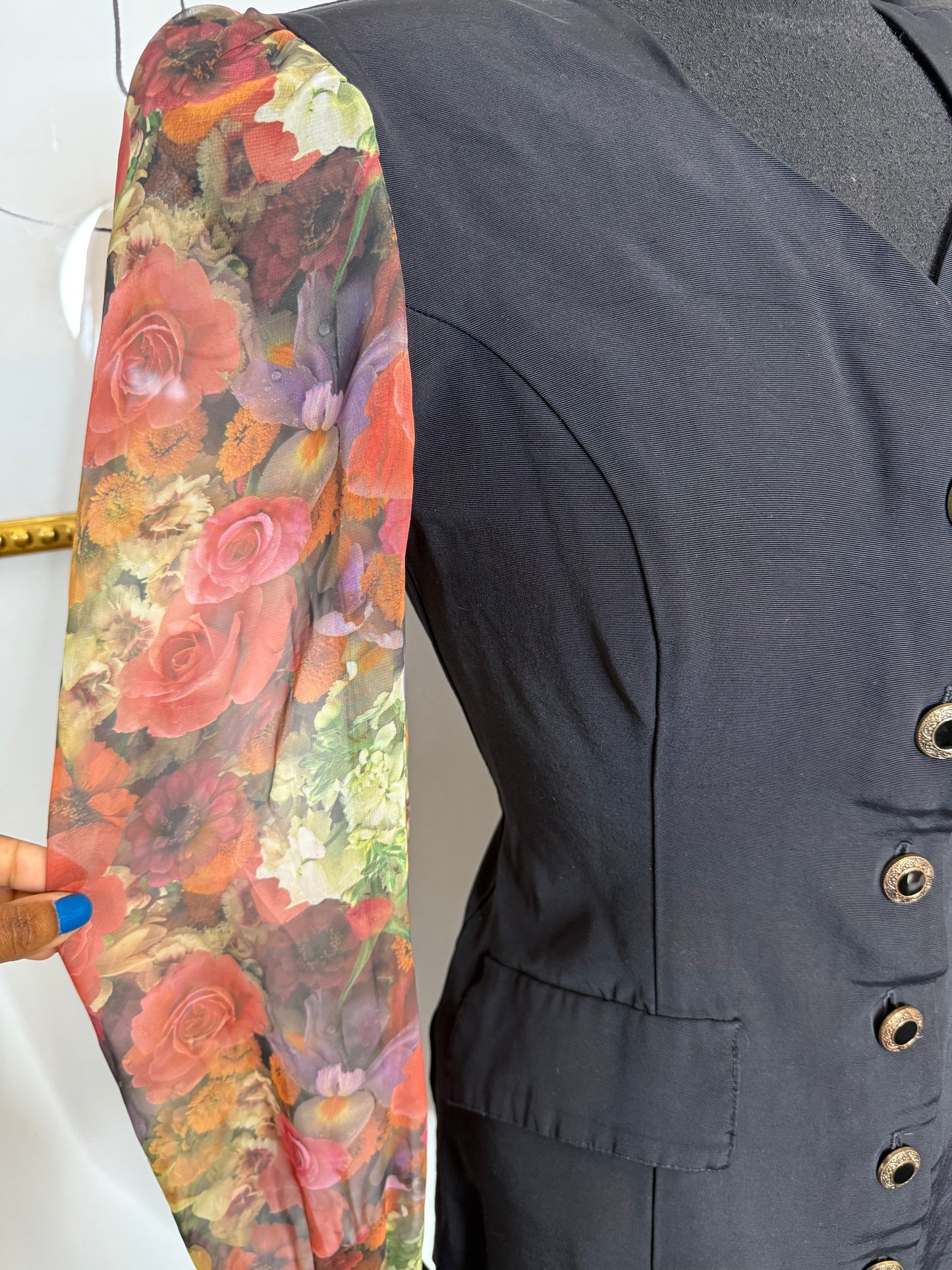 Black N Floral Jacket/Blazer