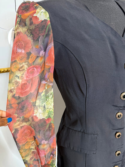 Black N Floral Jacket/Blazer