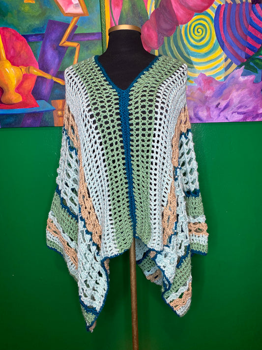 Green Neutral Poncho