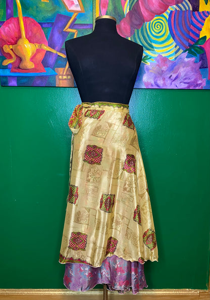 Tiered Wrap Skirt